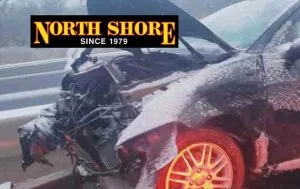 Damaged Honda that would need a tow