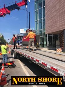 Fast recovery of a broken trailer with the help of equipment towing by North Shore Towing Chicago