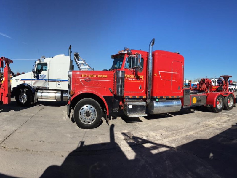 Evanston semi towing
