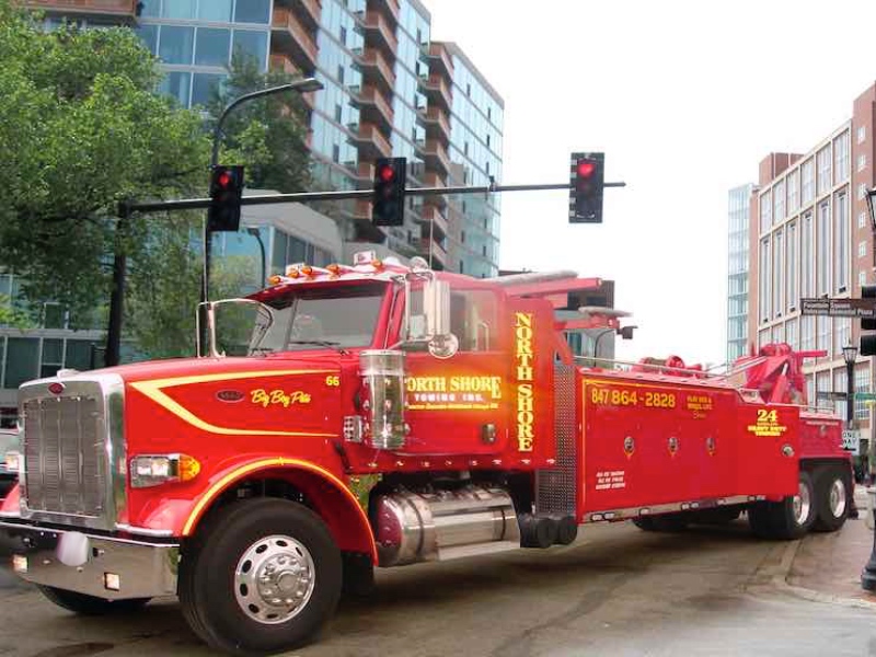 I-294 semi towing